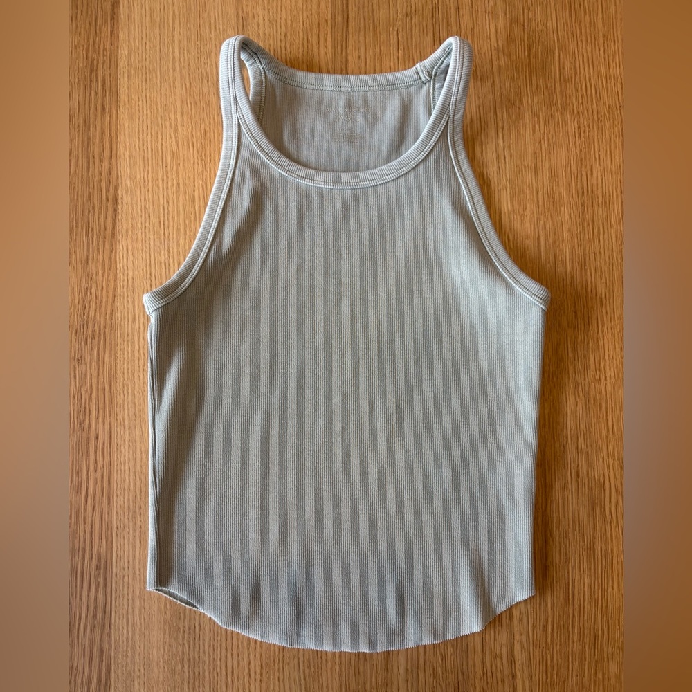 American Eagle Sage Green Crop Top
